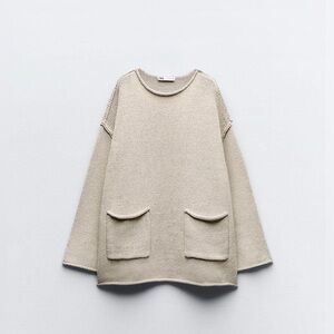 ZARA pocket knit sweater XS (Oversized fit)